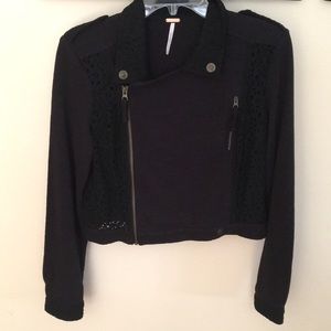 Free People Lace Moto Jacket